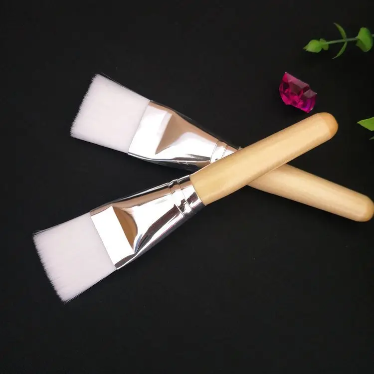 
facial soft nylon hair head Wooden wood handle makeup brushes factory wholesale price barcode service 