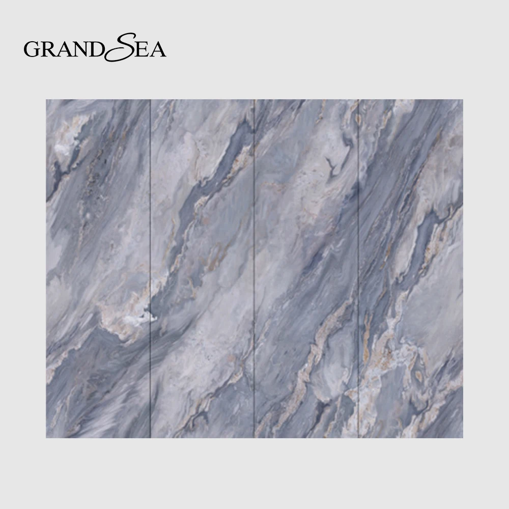 Artificial Marble Slab Kitchen Countertops Calacatta White Black Staircase Marble Table Top Slabs for Kitchen Countertops