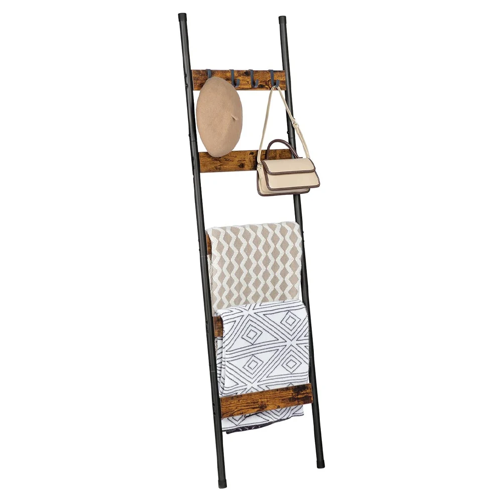 Wooden Hall Hanger Removable Metal Hooks Home Office Furniture Solid Wood Stands Coat Rack Clothes Stand with Brand Name