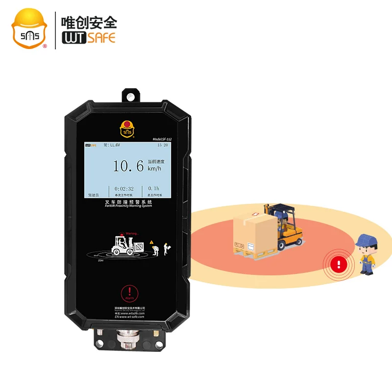 Warehouse personnel vehicle safety forklift collision avoidance warning system pwas system proximity warning alert