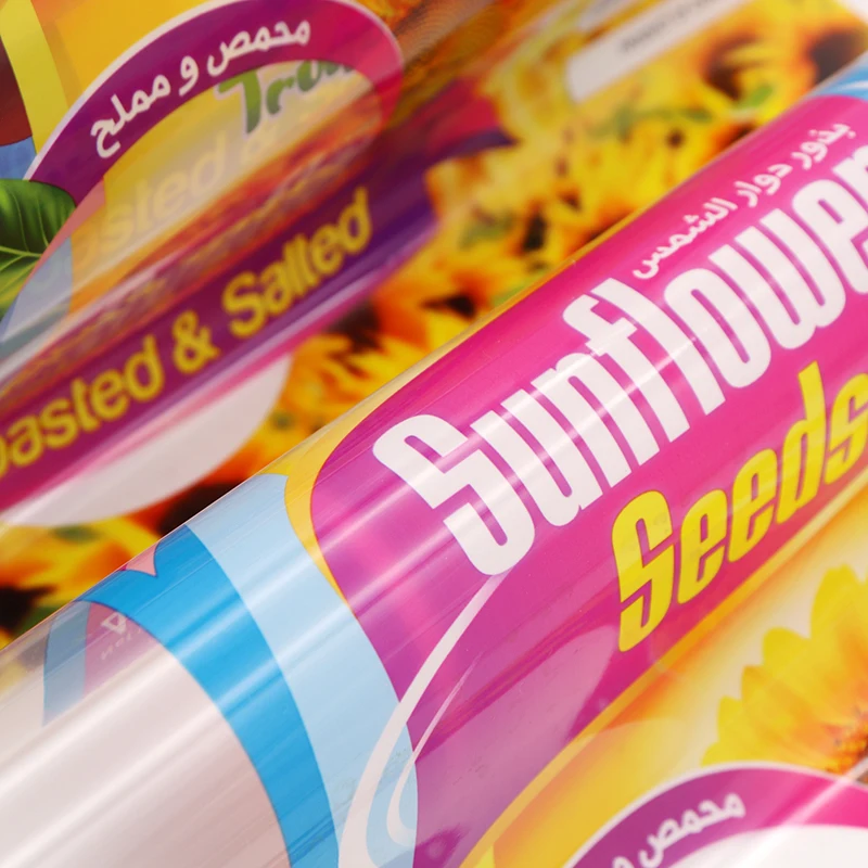 Customized Printed Plastic heat seal pp Film roll for Cookie Snack Food Packing Roll Film With Window