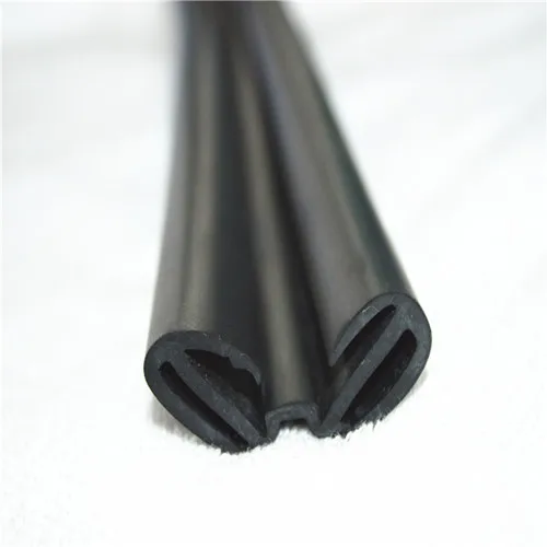 
epdm rubber profile flocked run channel bus window rubber seal strip 
