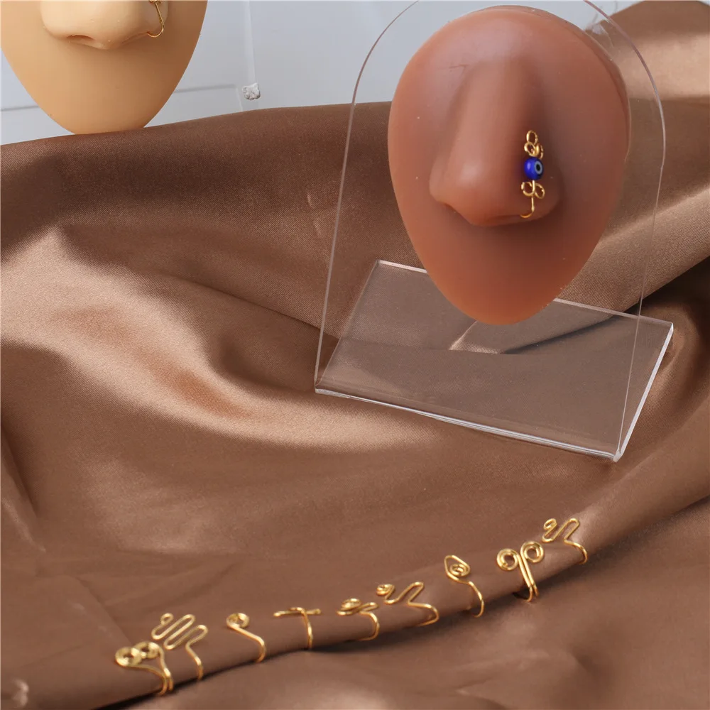 Wholesale Piercing Nose Cuff Non Piercing Faux Nose Ring Gold African Nose Ring for Women Men