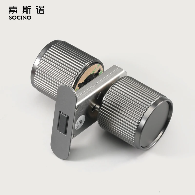 Modern Black Wooden Door Handle Lock Magnetic Force Low MOQ Europe Market Zinc Luxury Level Door Handle
