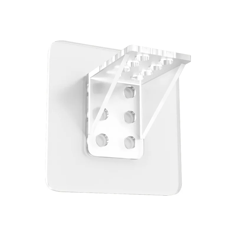 DS3817 Closet Shelf Bracket Cabinet Adhesive Shelf Support Peg Punch Free Adhesive Plastic Pegs Hanger Holder for Partition