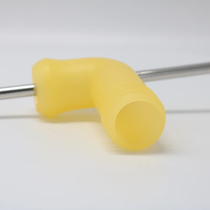 Bar accessories party needs straight straw metal purple beer snorkel fit for bottle chugging snorkel beer