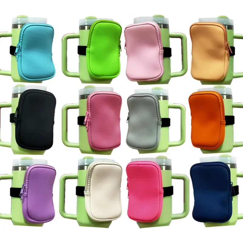 car Tumbler Holder 40 oz Water Bottle Holder Tumblers Sleeve with Strap