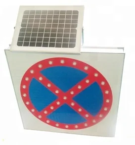 
reflective sheeting aluminum No stopping solar traffic sign 