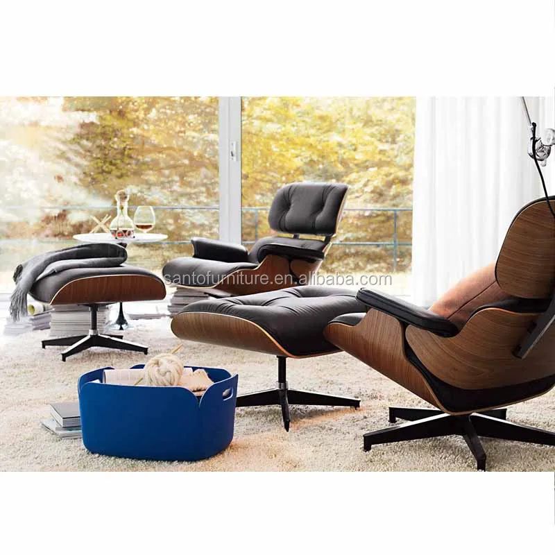 
Italian Light Luxury Single Sofa Chair Hotel Leather Casual Retro Lounge Chair 