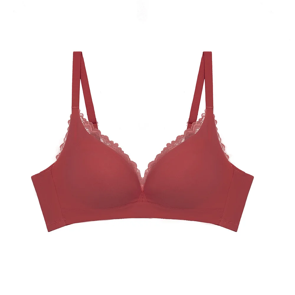 Comfortable Seamless Everyday Style Small Chest Push-Up Bra for Adults 100% Silk Lining Wire-Free Adjustment Woven Breathable