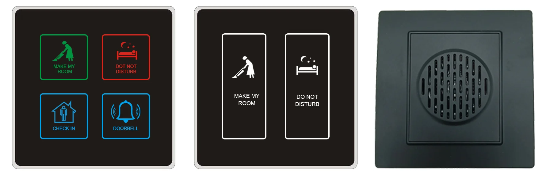 Small LED Doorplate Touch Doorbell DND MUR LOGO Room Number Sign Electronic Doorplate Do Not Disturb Room Status Smart Switch