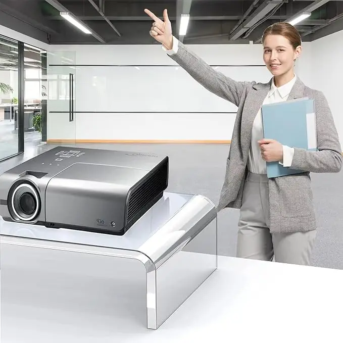 Clear Acrylic Monitor Stand Lucite PC Laptop Printer Monitor Riser Display Rack Organizer for Computer Monitor and Laptop