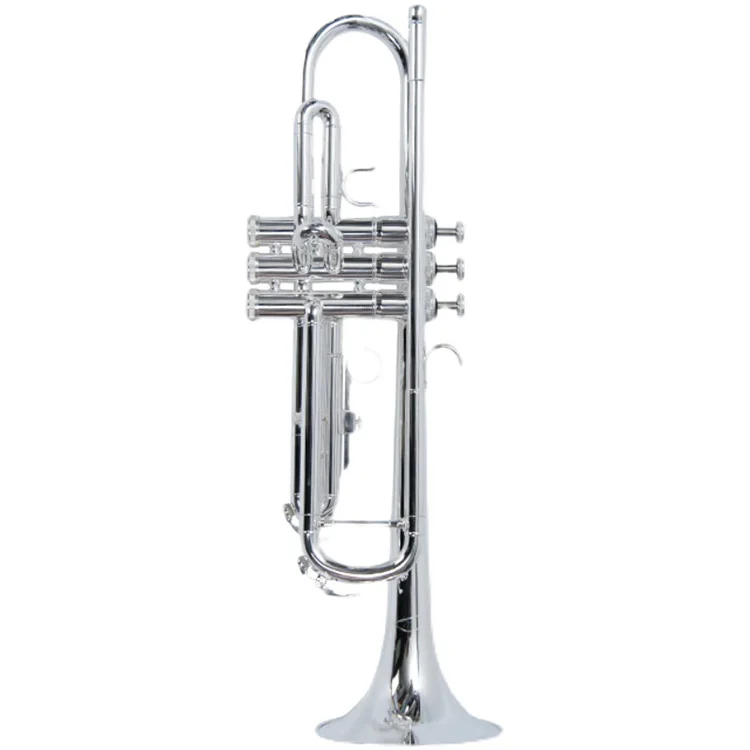 brass silver plated body  trumpet