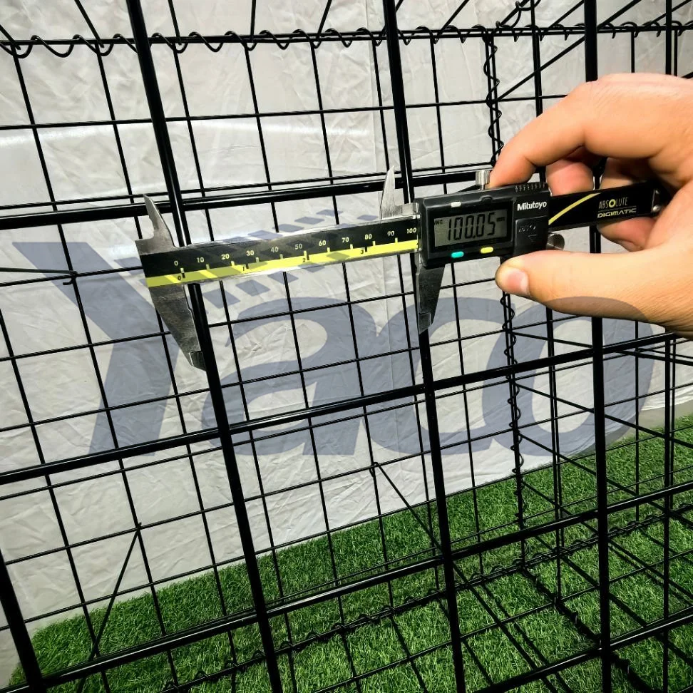 mini black pvc coated gabions steel cages filled with stones