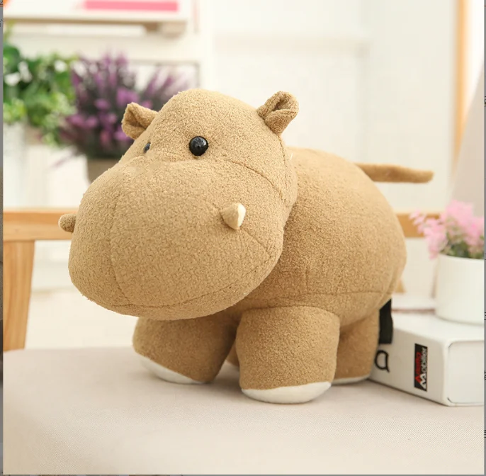 Plush Hippo Toy Cute Big Ear Elephant Doll Toys for Boys Lifelike Stuffed Animals Home Desk Decor Birthday Gift for Girls