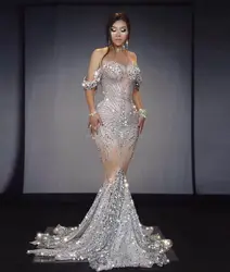 Мигающий Блестки горный хрусталь белого цвета с бахромой платье для женщин в виде буквы s для выпускного вечера, для дня рождения, праздника, наряд бар вечернее женское свадебное платье принцессы Софии