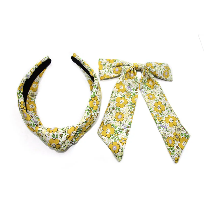 Shenglan Bows Hair Clip Flower Ribbon Ponytail Holder Eco-Friendly Clips for Women Girls Teens Headbands with Crystal Stones