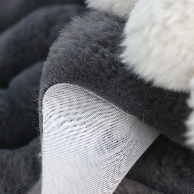 2425 Artificial 2 inch Strip USA Supermarket 530gsm 145cm Fluffy Fake Animal Rabbit Faux Fur Plush Corduroy Fabric for Sofa