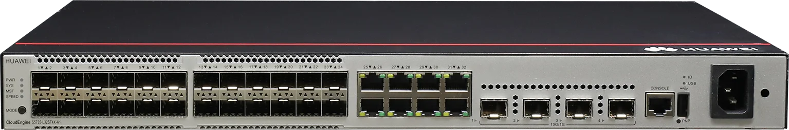 Huawei S5735-L32ST4X-A1 24 port GE SFP optical fiber switch with 8GE Ethernet ports and 10GE uplink