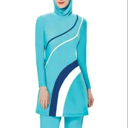 MOTIVE FORCE Colorblock Patchwork Wholesale Islamic Muslim Women Sportswear Costume