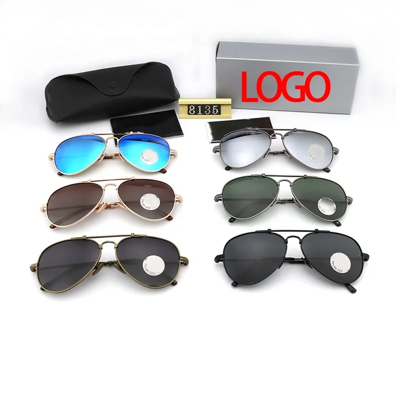 High Quality Sunglasses Polarized Men Women Brand Designer Vintage Round Metal Frame Sun Glasses