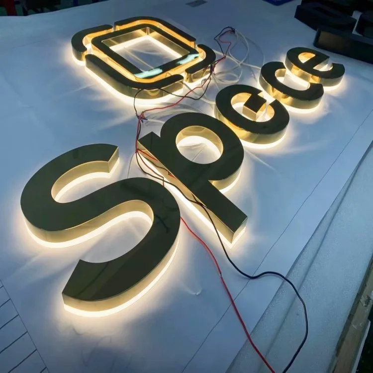 Enseigne custom lobby signage logo office hallway sign back lit front store signage illuminated business name sign channel