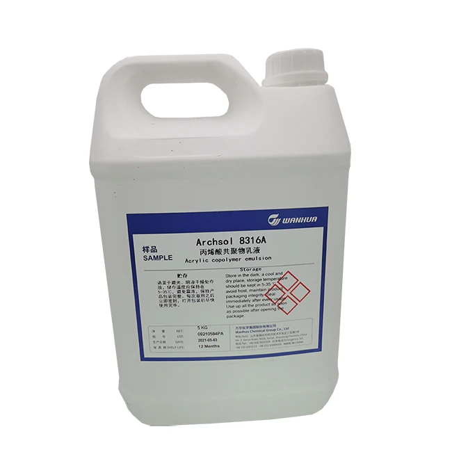 Lubricating processing aids building interior and exterior wall coating chemicals acrylic polymer emulsion 8316A