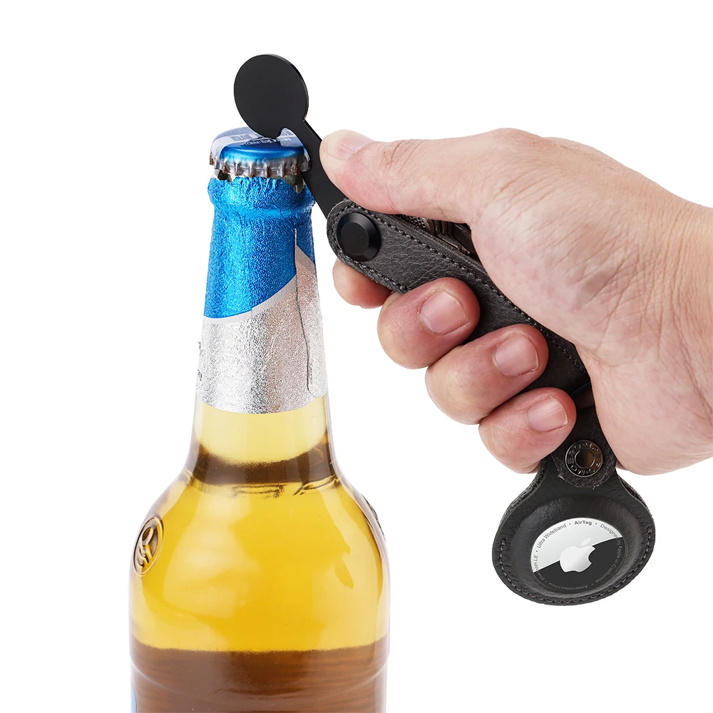 Carbon fiber genuine leather key holder organizer Men car key cover