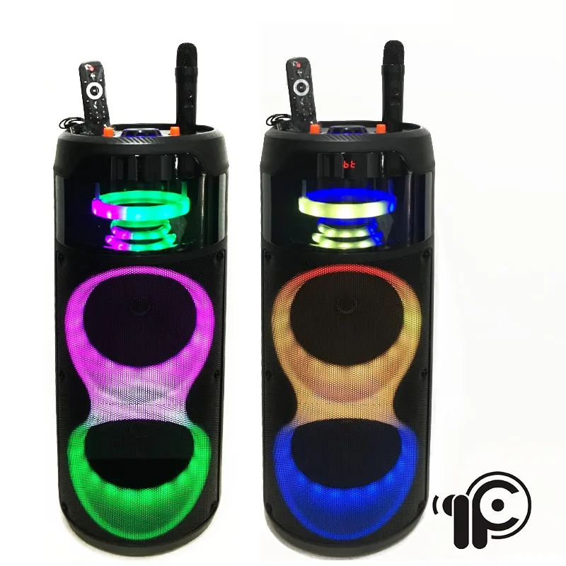 8222 New Boombox ZQS Double 8inch Horn Speaker Big TWS Plastic DJ Speaker With Adapter