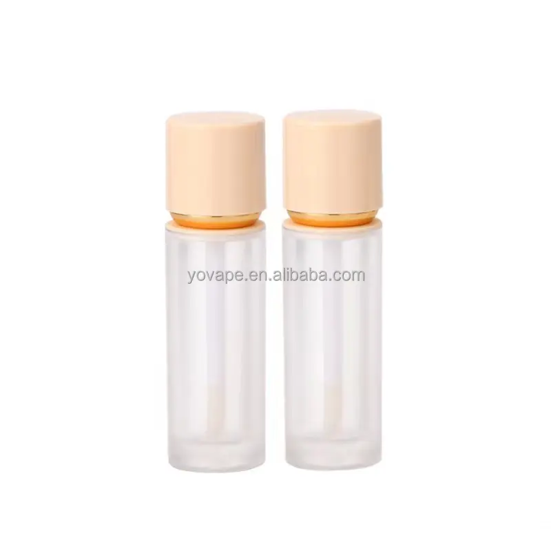 Empty makeup tool 5ml 5 ml lipstick tube cosmetic lip balm glaze bottle container pink lip gloss tubes packaging with applicator