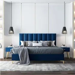 AIDI Full Size Tufted 12-14 Inch Adjustable Solid Slat Support Headboard Upholstered Frame Platform Twin Wood Bed With Mattress