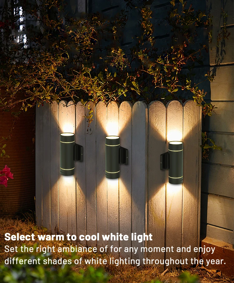 Waterproof IP65 wall lamp tuya wifi smart RGBWW color changing spotlights outdoor dimmable Exterior up down wall light