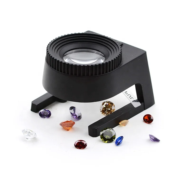 15X Magnifier with Scale Measure Optical Glass LED Light Suitable for jewelry making and inlay