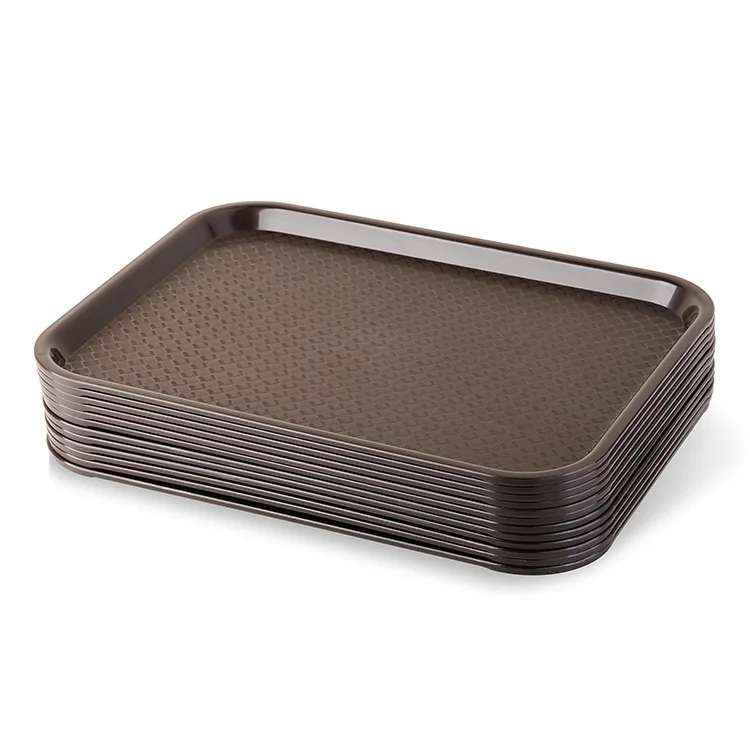 Catering Hotel banquet Large Decorative Service Tray Wheat Straw Plate Food Fruit Dessert Plastic Serving Trays