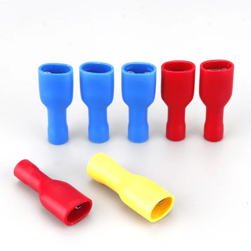 Женский красный синий желтый 2 8 мм 4 6 3 изолированный разъем провода электрический обжимной