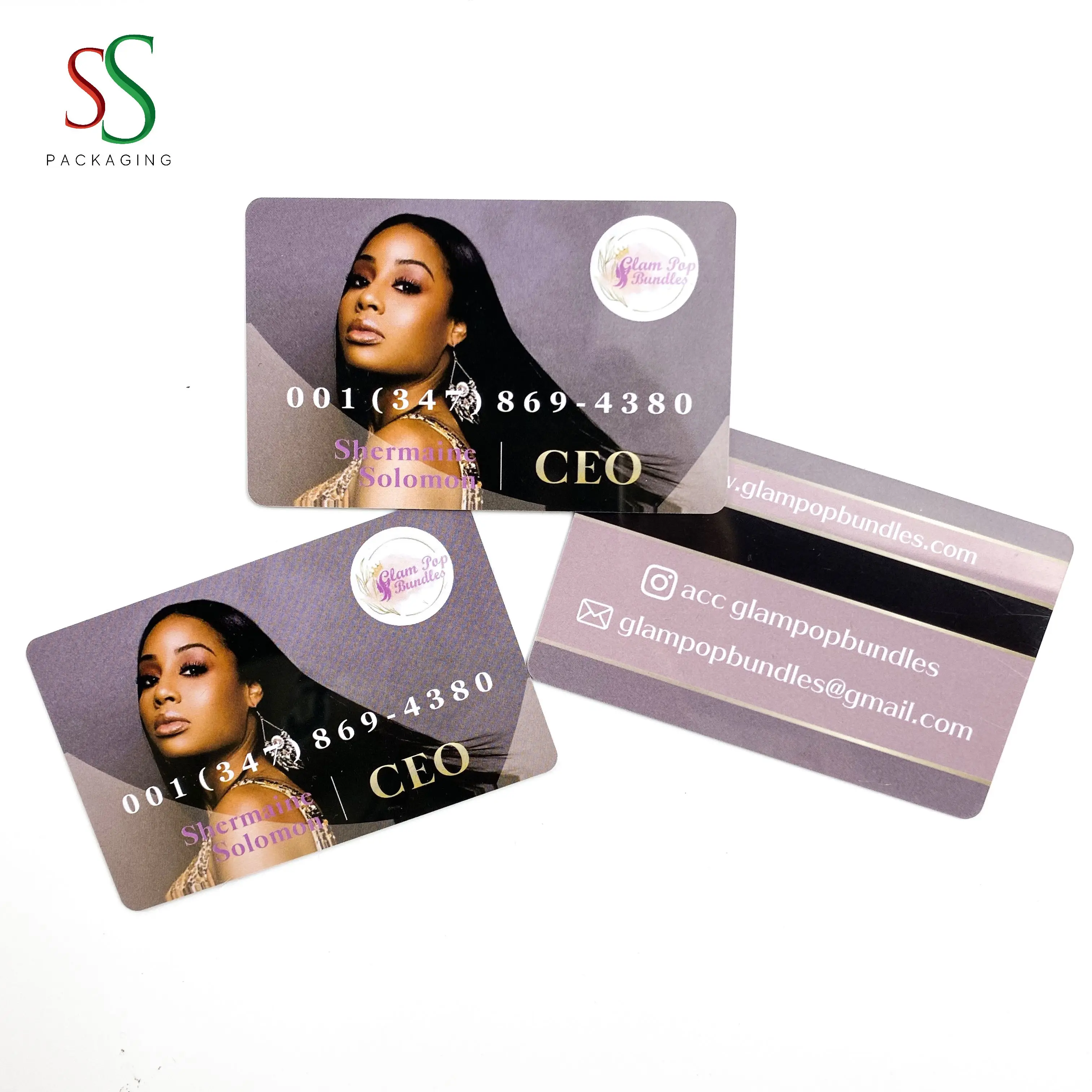 SS Hair Packaging Custom Business Card Credit Card Business Card