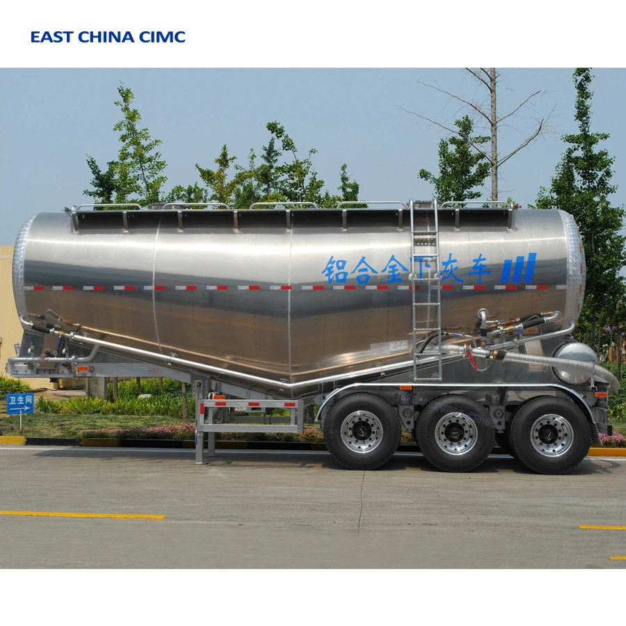 Tri Axles 30Tons 40cbm V Type Dry Bulker Cement Silo Tank Trailer With Air Compressor