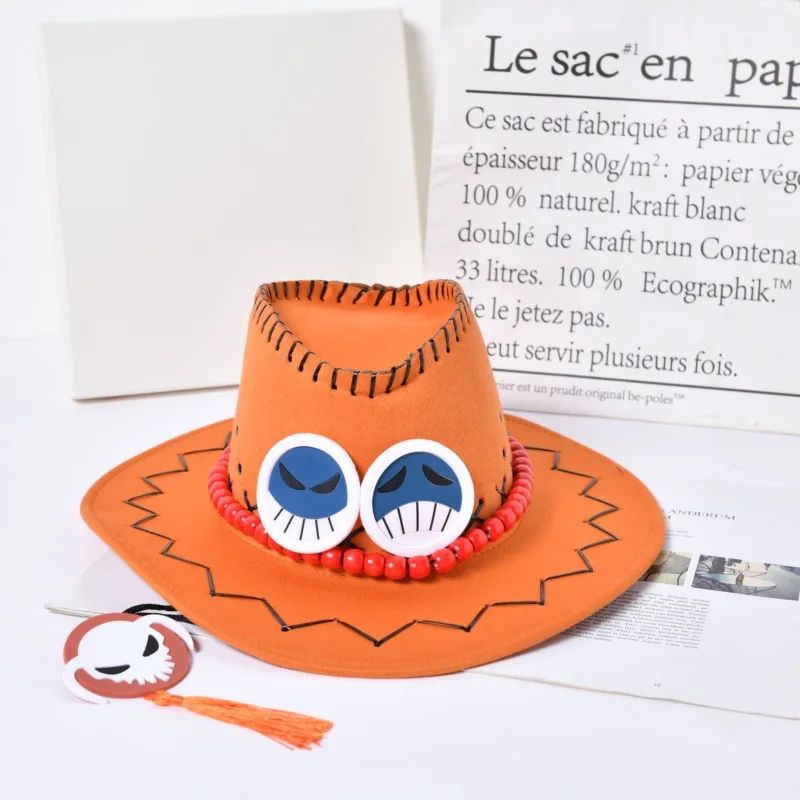 Low Price Wholesale Cartoon Bucket Hat Portgas D Ace Anime Cosplay Props One Piece Hat