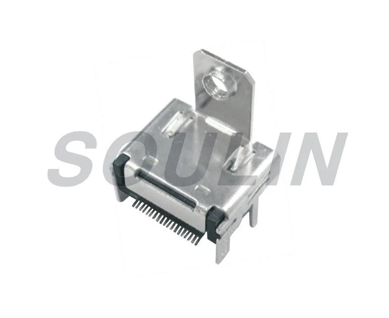 Iron/gold shell hdmi connector 19p smt dip type electronic connector for hdmi