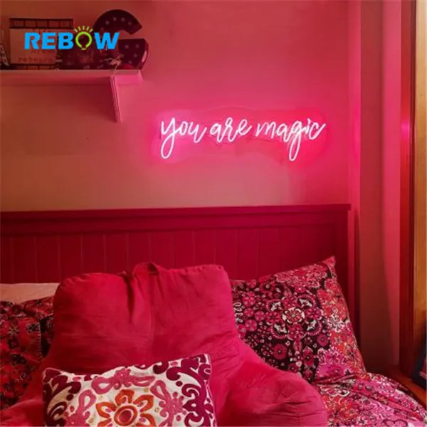Rebow Decoration Baby Happy Board Neon Lighting It Was All A Dream Open 24 Hours Neon Sign