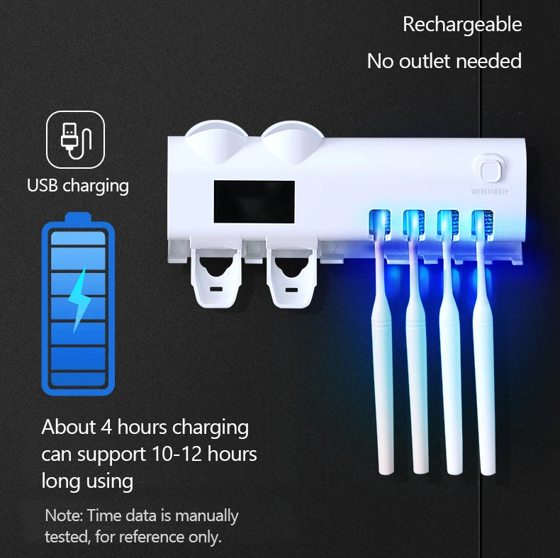 УФ стерилизатор зубной пасты, стерилизатор зубной щетки с функцией сушки