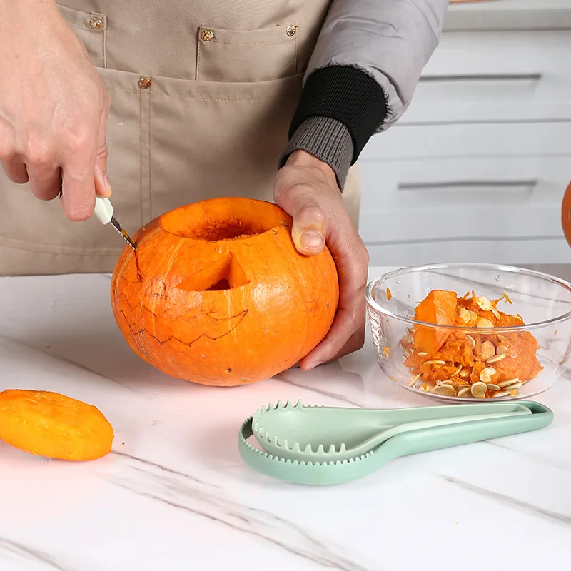 Halloween pumpkin carving tool three in one melon and fruit&vegetable separator fruit carving tools