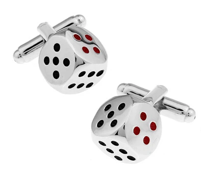 Wholesale Cufflinks Novelty Gambling Design Poker Dice Design Copper Cuff Links