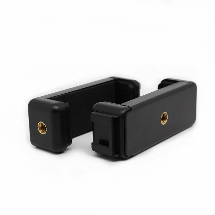 1/4 inch Screw Thread Stand Holder Clip Tripod Adapter 1/4 Hole & Cold Shoe Mount Clamp for iPhone Huawei for Gopro Camera