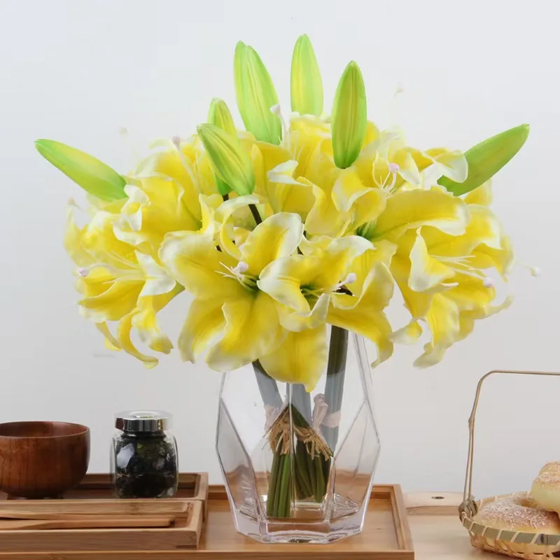 New Arrival Silk Real Touch Artificial Lily Flower Bouquet Mini Calla Lily For Wedding Bouquet And Home Decoration