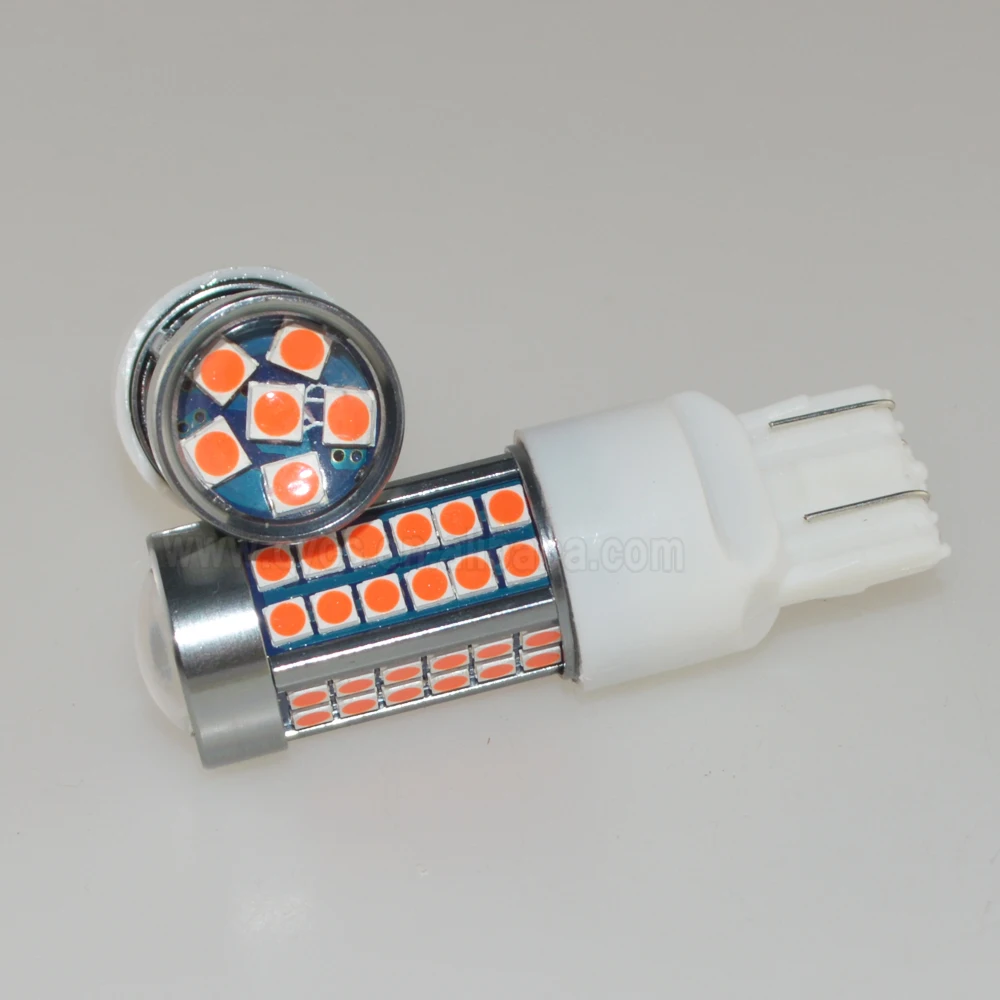 CE супер яркий canbus без ошибок красный 12 в T20 7443 54led 54smd 3030 автомобильный светодиодный стоп-сигнал