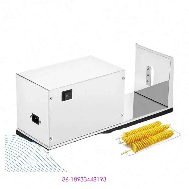 Stainless Steel Electric Potato Twister Tower Carrot Potato Spiral Potato Chips Cutting Machine