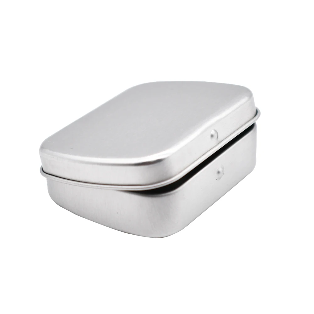 Шарнирная маленькая металлическая жестяная коробка для мятных конфет от производителя