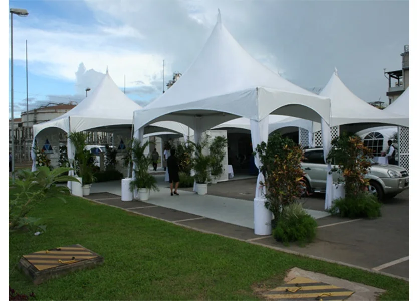 6x6m Pagoda Tent Outdoor White Wedding Gazebo Tent for Sale Tienda De Campana