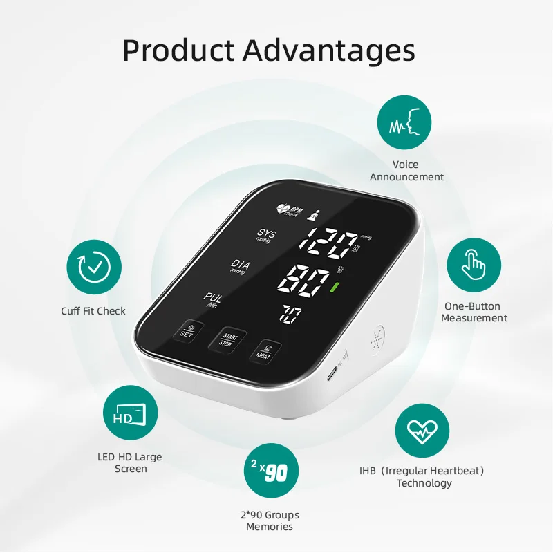 New product in 2024 Sphygmomanometer Blood Pressure Machine Portable Automatic BP Machine